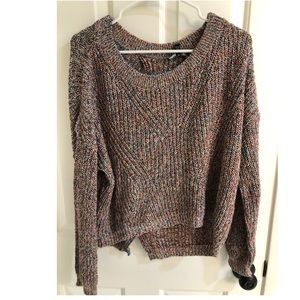 Express multicolor crop sweater